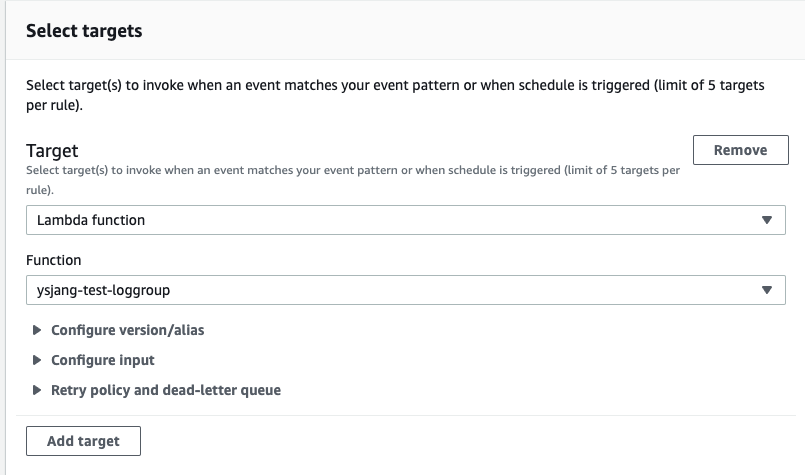 Event rule pattern
